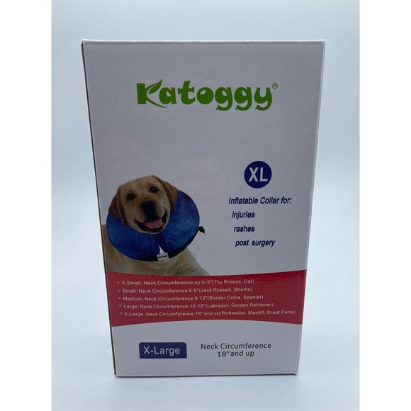 Katoggy Protective Inflatable Recovery Collar, Soft Blow-up Dog Cone Collar, Pet - Picture 3 of 4